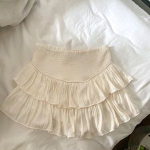 C'ISA White Ruffle Skirt